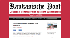 Desktop Screenshot of kaukasische-post.com